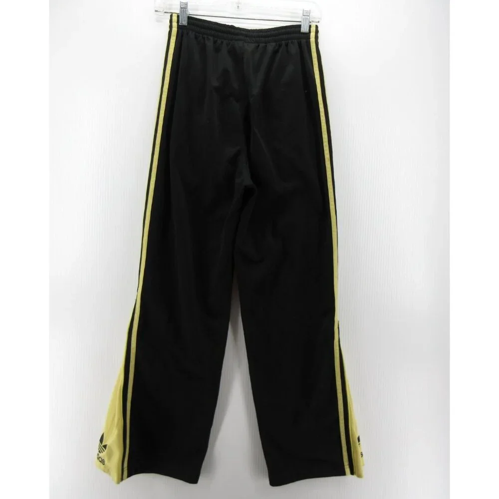 VINTAGE Adidas Pants XS Track Warm Up Trefoil Baggy Ankle Zip 90s Y2K*